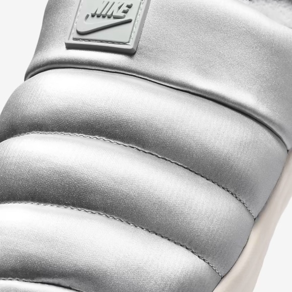 NEW Nike Metallic Silver Slip-On Sneakers - Picture 5 of 6